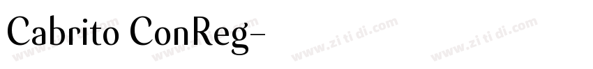 Cabrito ConReg字体转换 Cabrito ConReg字体转换